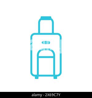 Travel bag icon. Isolated on white background. From blue icon set. Stock Vector