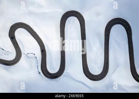 Aerial view of Julier Pass, Albula, Engadine, Canton of Graubunden, Switzerland, Southern Europe Stock Photo