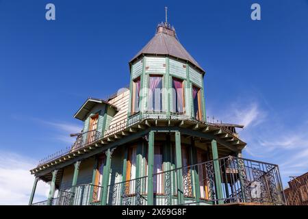 Historic Goldfield Ghost Town Brothel Vintage Building Exterior Facade near Apache Junction, Arizona USA Stock Photo