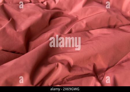 Texture fabric. Textile brown knitted cloth background. Stock Photo