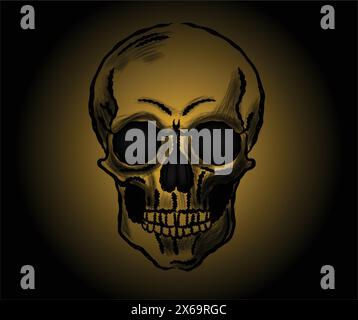human skull vector illustration Stock Vector