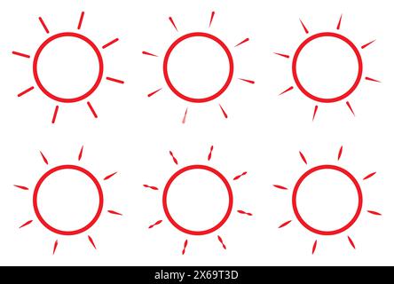 Sun icon symbol sun phase illustration. Stock Vector