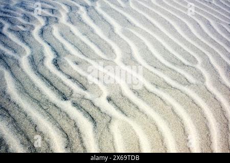 Close up dramatic patterns in the sand Stock Photo