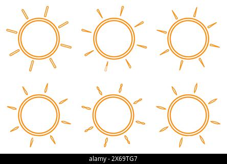 Sun icon symbol sun phase illustration. Stock Vector