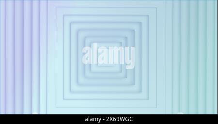 Image of 3d squares pattern moving on seamless loop on white background Stock Photo