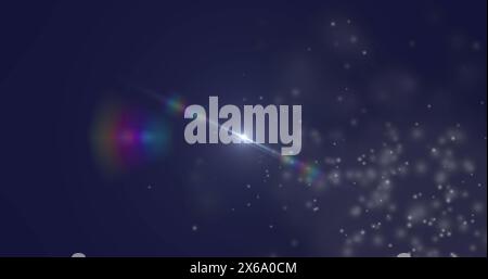 Image of spot of light and white on black background Stock Photo