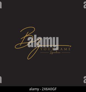 BZ Signature Logo Template Stock Vector