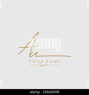 AU Signature Logo Template Stock Vector