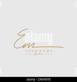 EM Signature Logo Template Stock Vector