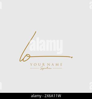 IO Signature Logo Template Stock Vector