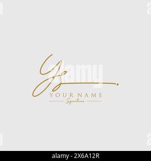 GS Letter Signature Logo Template elegant design logo. Hand drawn ...