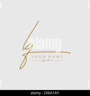 IQ Signature Logo Template Stock Vector