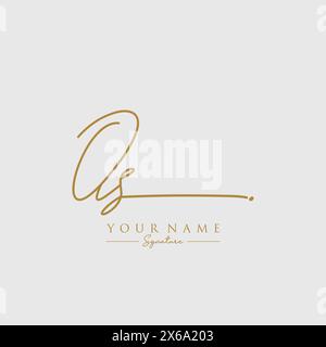 OS Signature Logo Template Stock Vector