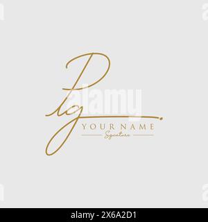 PG Initial Letter Luxury Logo template in vector for Restaurant