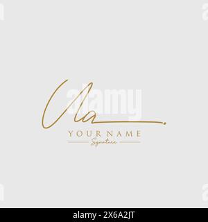 UA Signature Logo Template Stock Vector