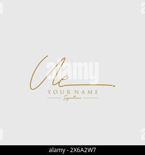 UE Signature Logo Template Stock Vector