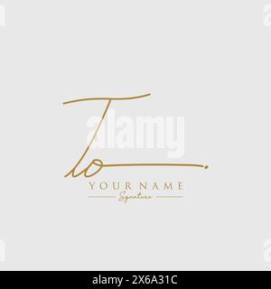 TO Signature Logo Template Stock Vector