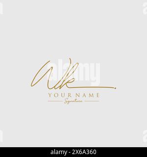 WK Letter Signature Logo Template elegant design logo Sign Symbol ...
