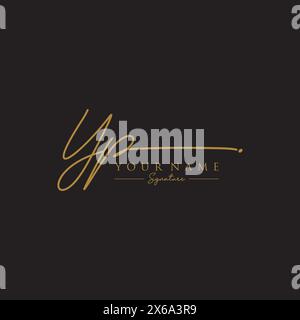 YP Signature Logo Template Stock Vector