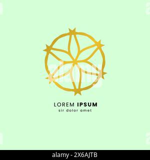 vector logo design template. abstract colorful circle. nature flower concept symbol Stock Vector