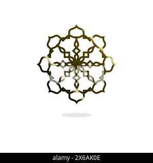 Abstract islamic geometric ornament design element pattern. Outline art decoration for your cover, surface, idea Stock Vector