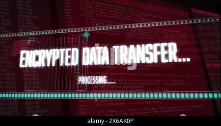Image of data processing and text over screen Stock Photo