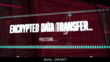 Image of data processing and text over screen Stock Photo