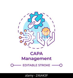CAPA management multi color concept icon Stock Vector