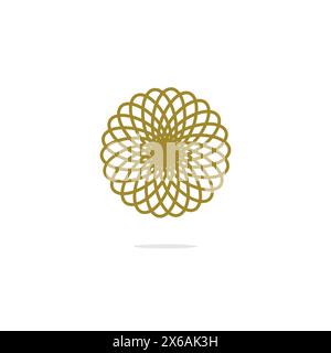 Luxury abstract islamic geometric ornament design element pattern. Outline art decoration Stock Vector