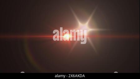 Image of light spots over black background Stock Photo