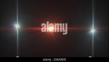 Image of light spots over black background Stock Photo