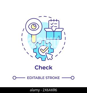 Check multi color concept icon Stock Vector