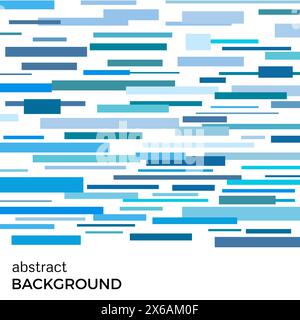 Abstract vector background of blue rectangles of different sizes. Background of geometric shapes. Stock Vector