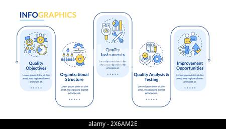 QMS elements rectangle infographic template Stock Vector