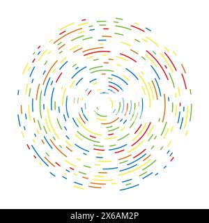 Abstract colorful circle background with many different pieces. Vector illustration Stock Vector