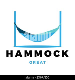 Hammock Icon Logo Design Template Stock Vector