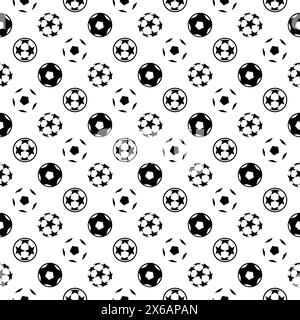 Soccer balls seamless pattern, balls background. ball wallpaper vector Stock Vector