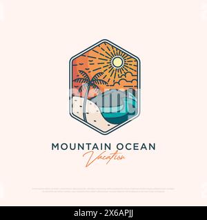 Summer vacation logo design vector illustration, summer travel logo inspirations icon Stock Vector