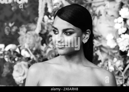 Simone Ashley wearing dress by Prada attends Netflix Bridgerton season