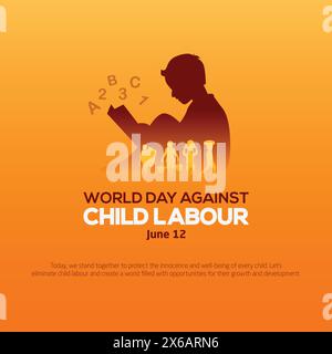 World Day Against Child Labor Concept With Child. abstract vector illustration design Stock Vector