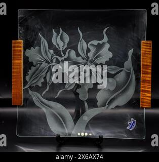 decorative glass plate Stock Photo