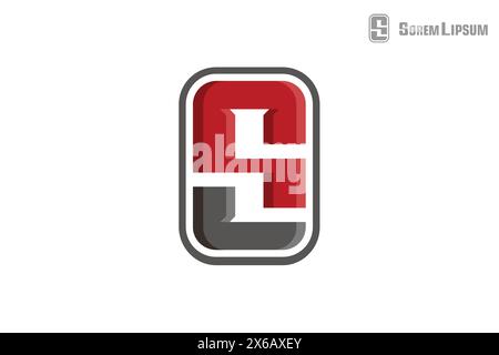 Letter SL logo icon design template elements for your application or corporate identity. S letter design concept with letter L in negative space. Stock Vector