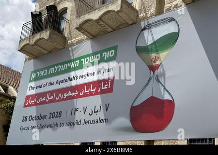 JERUSALEM - MAY 6: A billboard funded by an Evangelical group on the ...