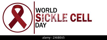 World Sickle Cell Day. Suitable for greeting card, poster and banner. Vector illustration. Stock Vector