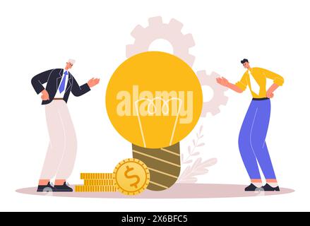 Successful business office people having good Ideas Stock Vector