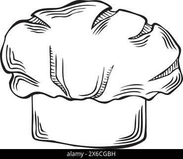 Chefs hat icon. Professional uniform headdress. Vector illustration isolated. Clothes for restaurant, cafe employee, pastries and cooking job Template Stock Vector