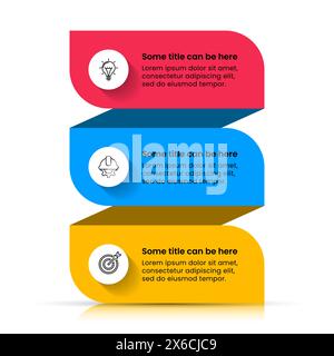 Infographic template with icons and 3 options or steps. Banner. Can be used for workflow layout, diagram, banner, webdesign. Vector illustration Stock Vector