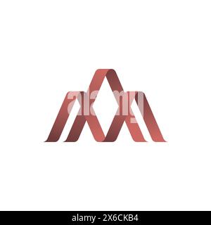 A Letter Logo for business and company identity with red color. A monogram letter logo red vector image Stock Vector