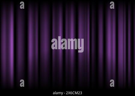 Vector texture of silk, satin, drapery fabric on luxurious background. Portiere, curtain dark purple Stock Vector
