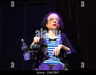 Liz Carr in ASSISTED SUICIDE The Musical created and written by Liz Carr and the company at the Royal Festival Hall (RFH), Southbank Centre, London SE1  18/01/2017 an In Company Collective / We Are Unlimited production  composer: Ian Hill  design: Bethany Wells  choreographer: Jane Turner  director : Mark Whitelaw Stock Photo